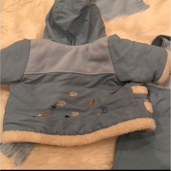 Deux par deux baby snowsuit bunting scarf‎ waterproof 9 mos winter fall - Picture 2 of 12